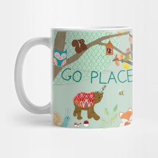 Go Places Collage Mug